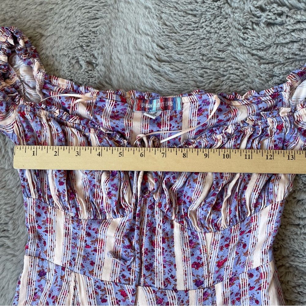 Urban‎ Outfitters  Olympia Lilac Urban Outfitters Floral Midi Dress Size Small - Picture 8 of 10